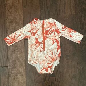 Old Navy long sleeve front-zip rashguard swimsuit